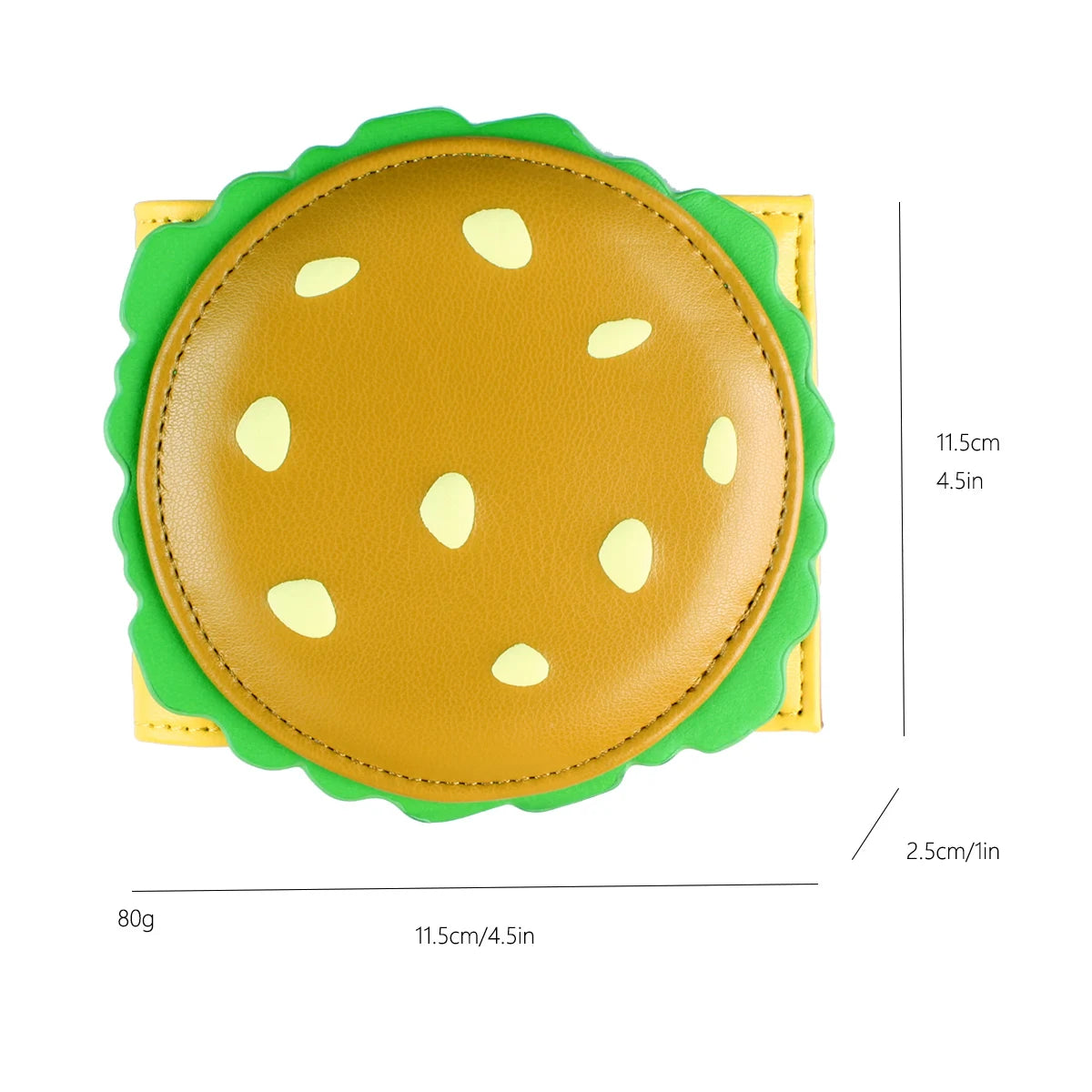 3D Burger Faltbare Geldbörse – Stylischer Kartenhalter mit Geldklammer Kompakt