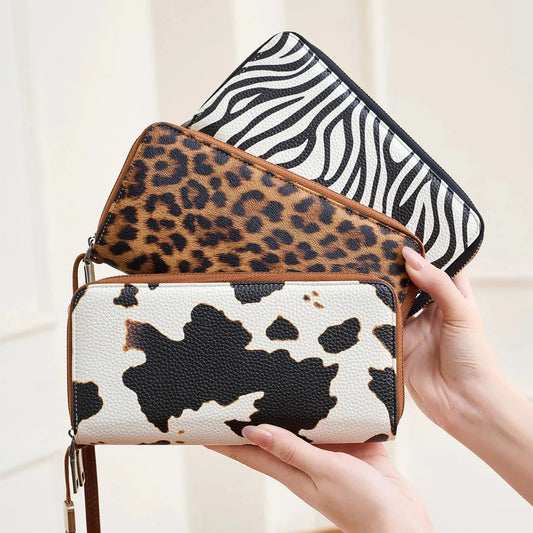 Großer Damen-Geldbeutel mit Tiermuster – auffällig, praktisch und perfekt organisiert