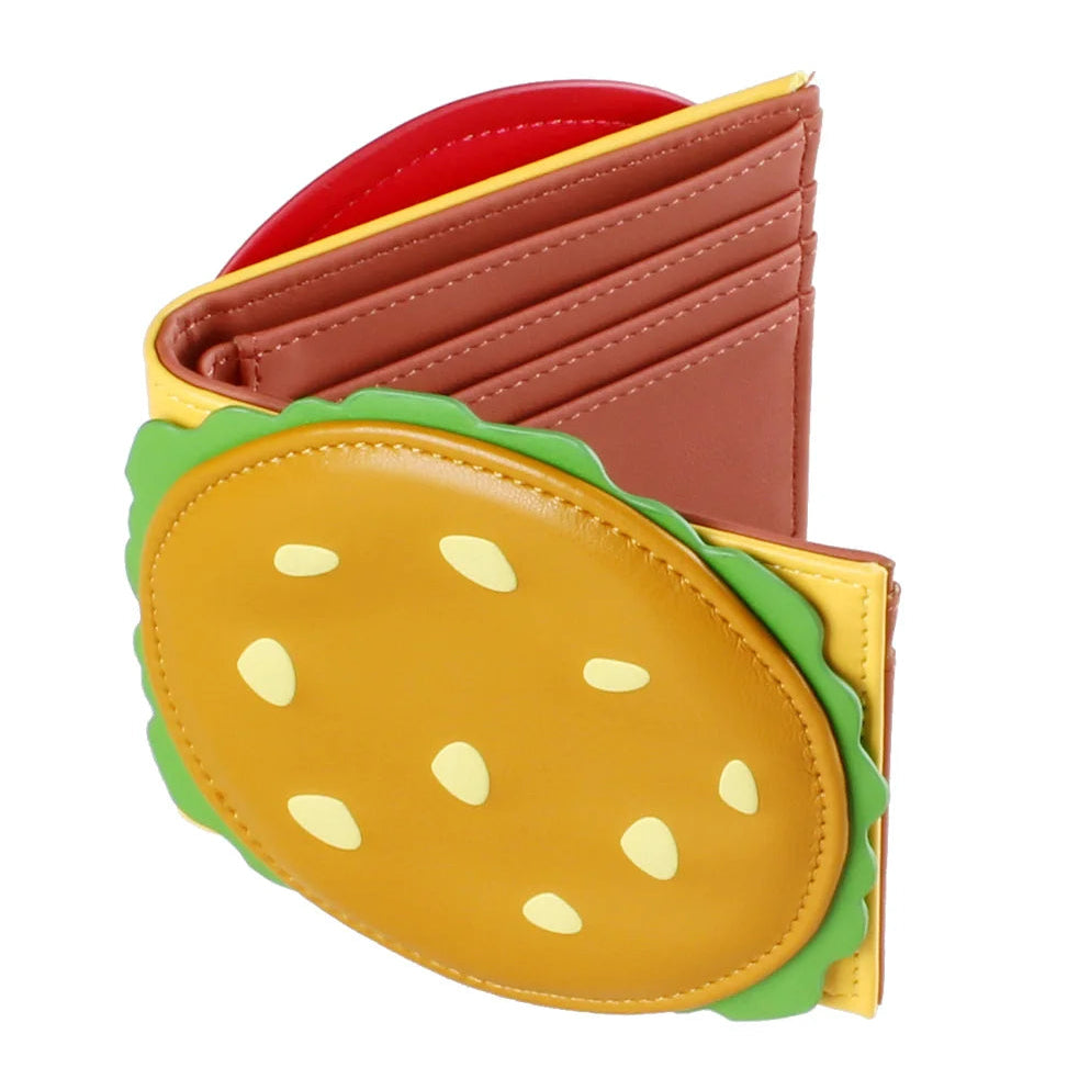 3D Burger Faltbare Geldbörse – Stylischer Kartenhalter mit Geldklammer Kompakt