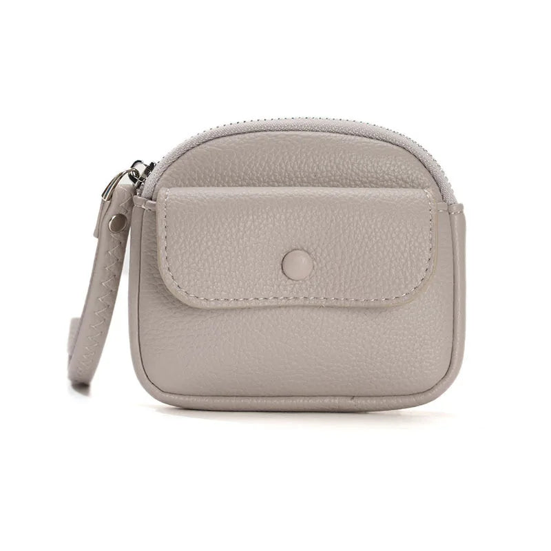 Damen Kurze Geldbörse – Einfarbige Handgelenktasche Münzbeutel Einfaches Design