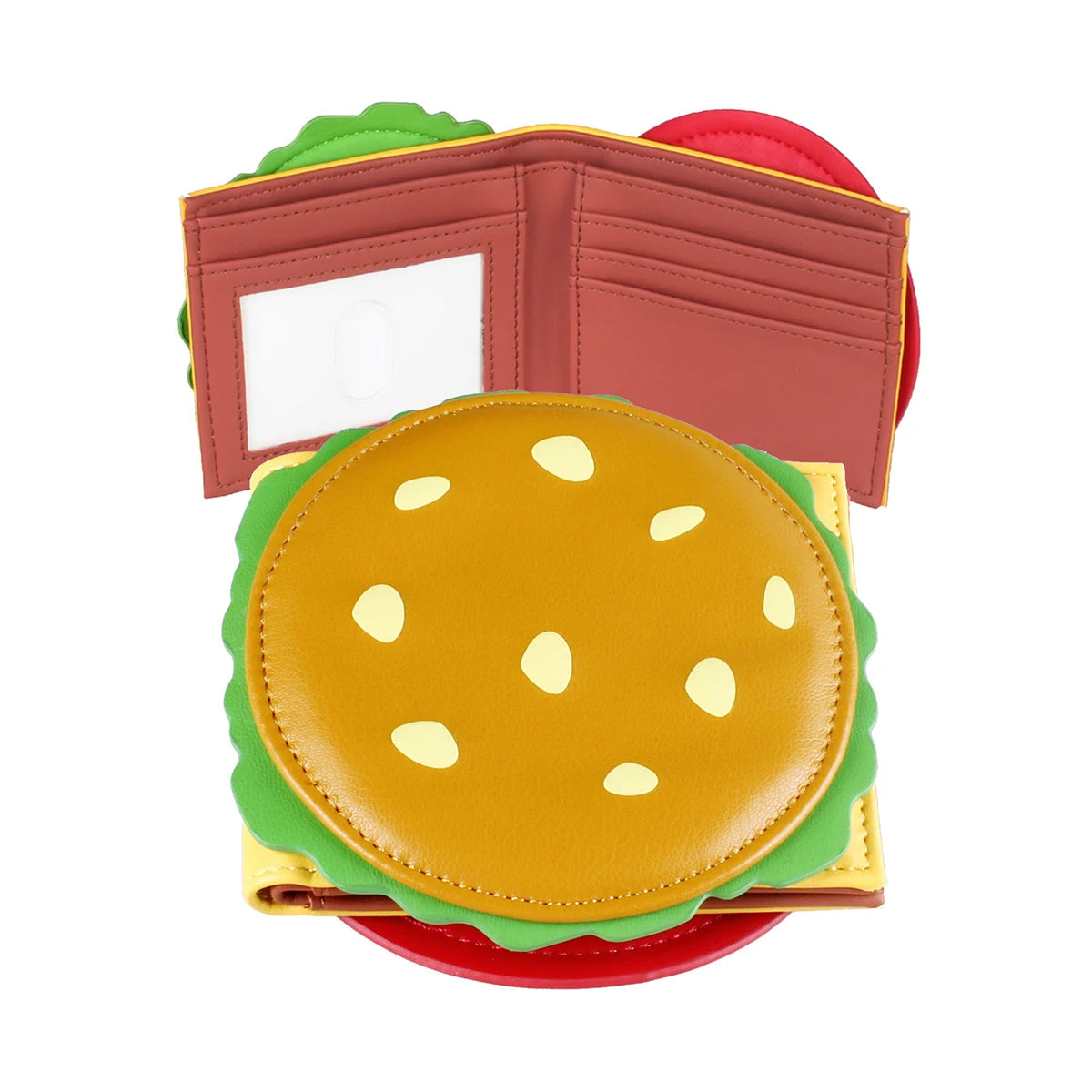 3D Burger Faltbare Geldbörse – Stylischer Kartenhalter mit Geldklammer Kompakt