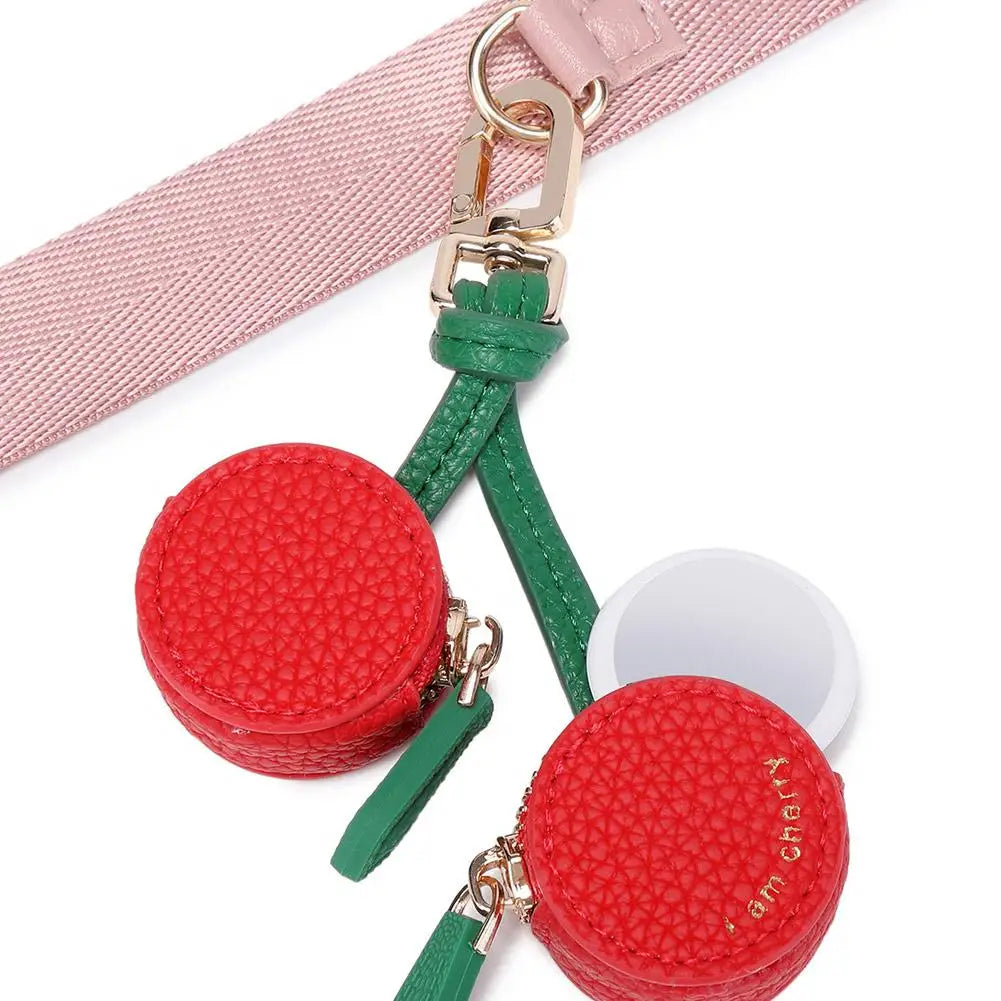 Süße Fruchtform Mini Geldbörse – Leder Münzbeutel mit Reißverschluss Schlüsselanhänger für Damen und Mädchen