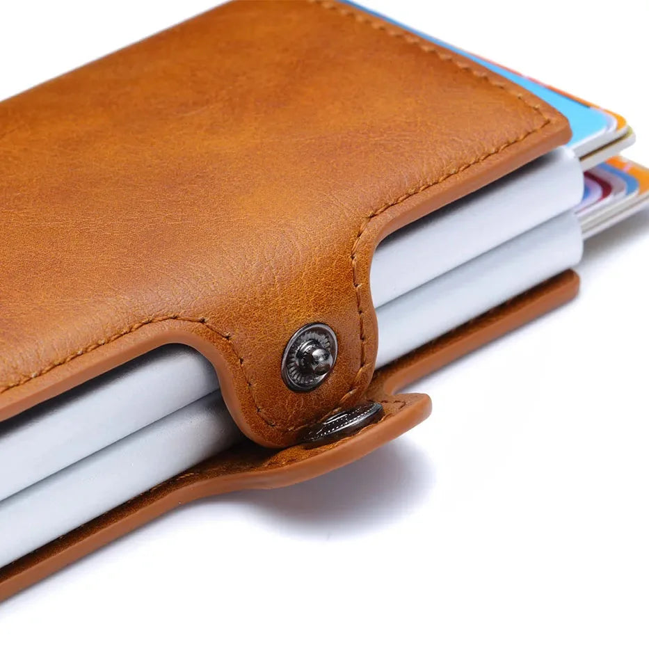 Herren Geldbeutel mit Kartenmechanismus und RFID-Schutz – Kompaktes Design mit Kartenhalter